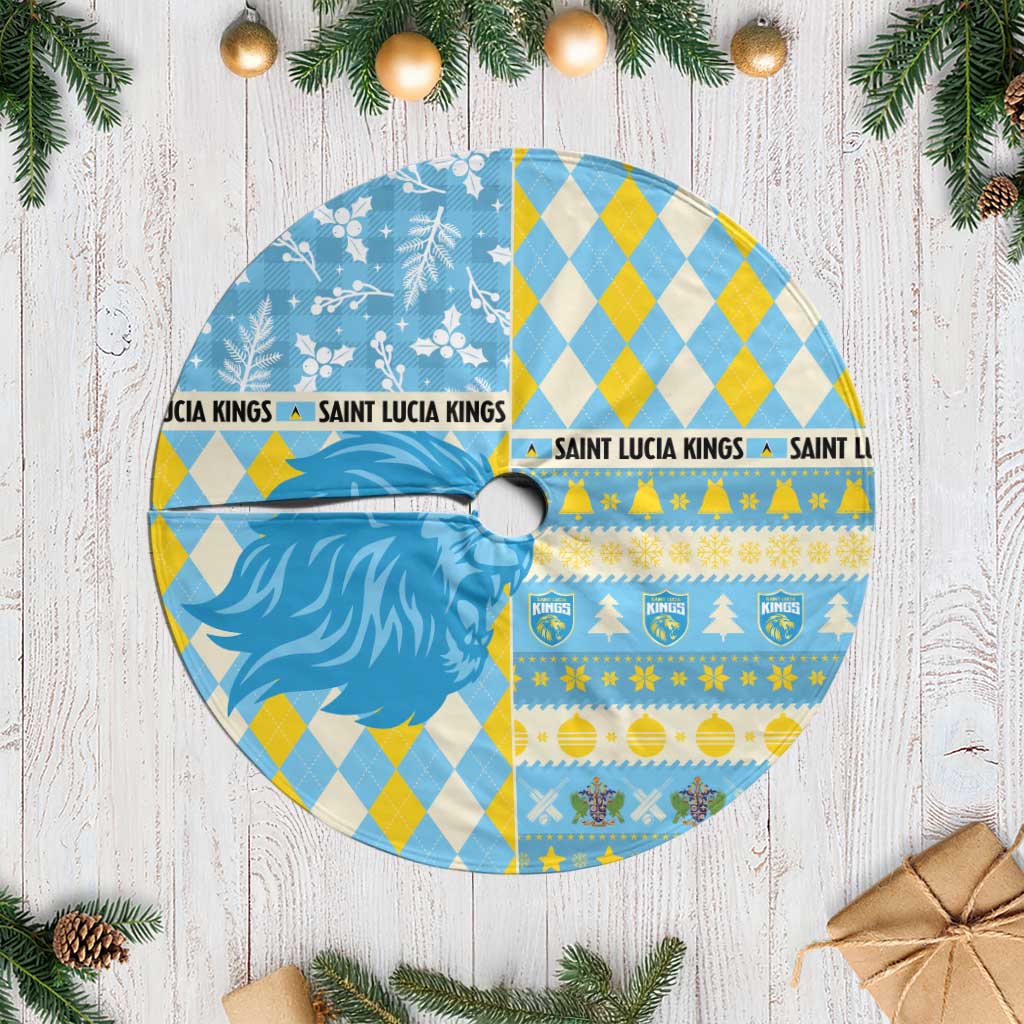 St Lucia Cricket Christmas Tree Skirt Merry Xmas Kings - Wonder Print Shop