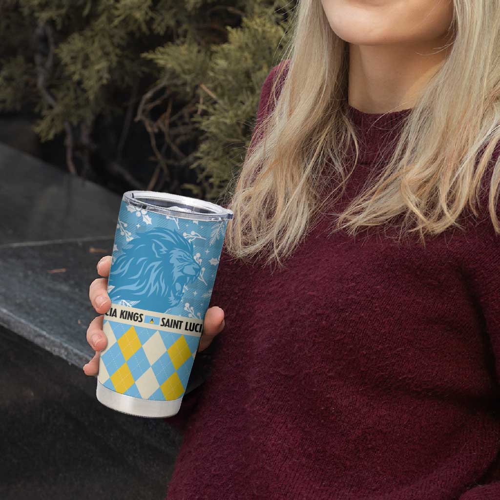 Personalized St Lucia Cricket Christmas Tumbler Cup Merry Xmas Kings - Wonder Print Shop