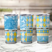 Personalized St Lucia Cricket Christmas Tumbler Cup Merry Xmas Kings - Wonder Print Shop