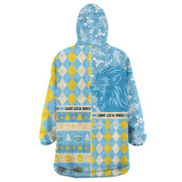 Personalized St Lucia Cricket Christmas Wearable Blanket Hoodie Merry Xmas Kings - Wonder Print Shop