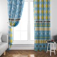 St Lucia Cricket Christmas Window Curtain Merry Xmas Kings - Wonder Print Shop