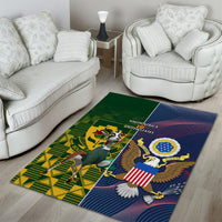 South Africa And United States Rugby Area Rug 2023 Springboks Combine Eagles - Wonder Print Shop