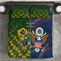 South Africa And United States Rugby Bedding Set 2023 Springboks Combine Eagles - Wonder Print Shop