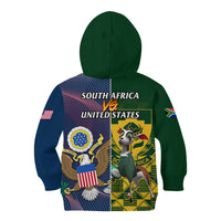 South Africa And United States Rugby Kid Hoodie 2023 Springboks Combine Eagles - Wonder Print Shop