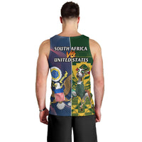 South Africa And United States Rugby Men Tank Top 2023 Springboks Combine Eagles - Wonder Print Shop