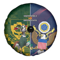 South Africa And United States Rugby Spare Tire Cover 2023 Springboks Combine Eagles - Wonder Print Shop