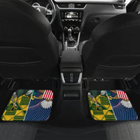 Custom South Africa And United States Rugby Car Mats 2023 Springboks Combine Eagles - Wonder Print Shop