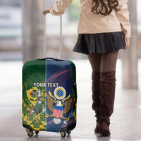 Custom South Africa And United States Rugby Luggage Cover 2023 Springboks Combine Eagles - Wonder Print Shop