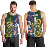 Custom South Africa And United States Rugby Men Tank Top 2023 Springboks Combine Eagles - Wonder Print Shop