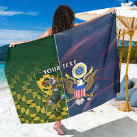 Custom South Africa And United States Rugby Sarong 2023 Springboks Combine Eagles - Wonder Print Shop