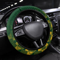 South Africa And United States Rugby Steering Wheel Cover 2023 Springboks Combine Eagles - Wonder Print Shop
