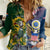 Custom South Africa And United States Rugby Women Casual Shirt 2023 Springboks Combine Eagles - Wonder Print Shop