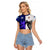 Fiji And Scotland Rugby Raglan Cropped T Shirt Fijian Tapa Pattern With Thistle - Wonder Print Shop