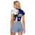 Fiji And Scotland Rugby Raglan Cropped T Shirt Fijian Tapa Pattern With Thistle - Wonder Print Shop