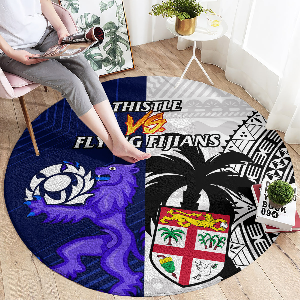 fiji-and-scotland-rugby-round-carpet-fijian-tapa-pattern-with-thistle
