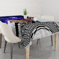 Fiji And Scotland Rugby Tablecloth Fijian Tapa Pattern With Thistle - Wonder Print Shop