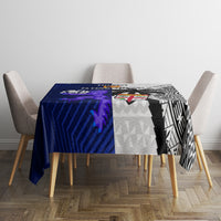 Fiji And Scotland Rugby Tablecloth Fijian Tapa Pattern With Thistle - Wonder Print Shop