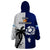 Fiji And Scotland Rugby Wearable Blanket Hoodie Fijian Tapa Pattern With Thistle - Wonder Print Shop