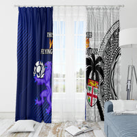 Fiji And Scotland Rugby Window Curtain Fijian Tapa Pattern With Thistle - Wonder Print Shop