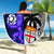 Custom Fiji And Scotland Rugby Beach Blanket Fijian Tapa Pattern With Thistle - Wonder Print Shop