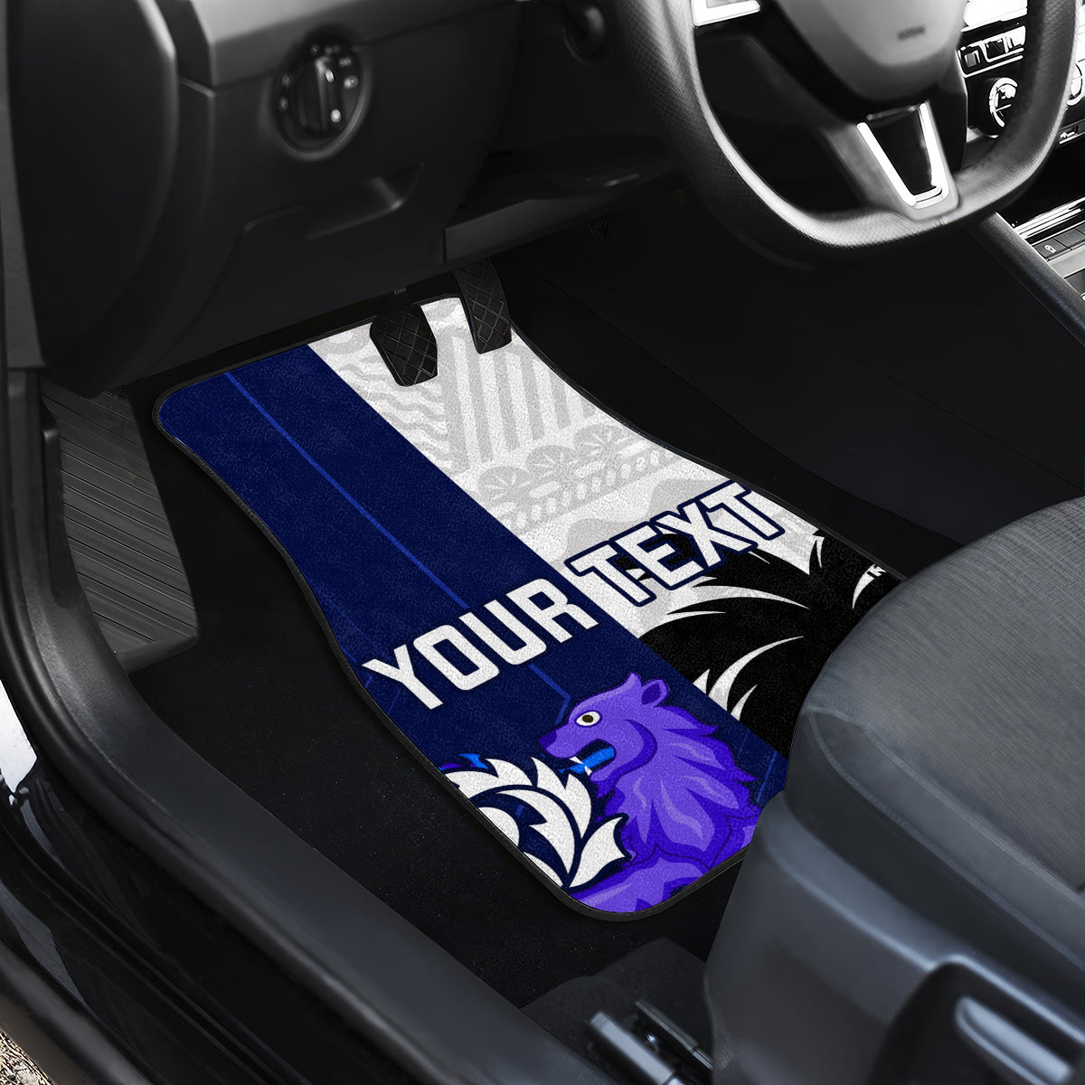 Custom Fiji And Scotland Rugby Car Mats Fijian Tapa Pattern With Thistle - Wonder Print Shop