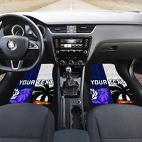 Custom Fiji And Scotland Rugby Car Mats Fijian Tapa Pattern With Thistle - Wonder Print Shop