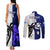 Custom Fiji And Scotland Rugby Couples Matching Tank Maxi Dress and Long Sleeve Button Shirts Fijian Tapa Pattern With Thistle - Wonder Print Shop