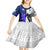 Custom Fiji And Scotland Rugby Kid Short Sleeve Dress Fijian Tapa Pattern With Thistle - Wonder Print Shop
