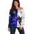 Custom Fiji And Scotland Rugby Off Shoulder Sweater Fijian Tapa Pattern With Thistle - Wonder Print Shop