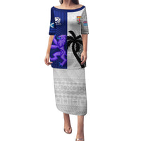 Custom Fiji And Scotland Rugby Puletasi Fijian Tapa Pattern With Thistle - Wonder Print Shop