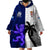 Custom Fiji And Scotland Rugby Wearable Blanket Hoodie Fijian Tapa Pattern With Thistle - Wonder Print Shop