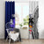 Custom Fiji And Scotland Rugby Window Curtain Fijian Tapa Pattern With Thistle - Wonder Print Shop