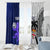 Custom Fiji And Scotland Rugby Window Curtain Fijian Tapa Pattern With Thistle - Wonder Print Shop