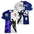 Custom Fiji And Scotland Rugby Women V Neck T Shirt Fijian Tapa Pattern With Thistle - Wonder Print Shop