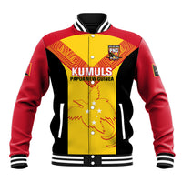 Custom Papua New Guinea Rubgby Baseball Jacket Pacific 2023 Go PNG Kumuls - Wonder Print Shop