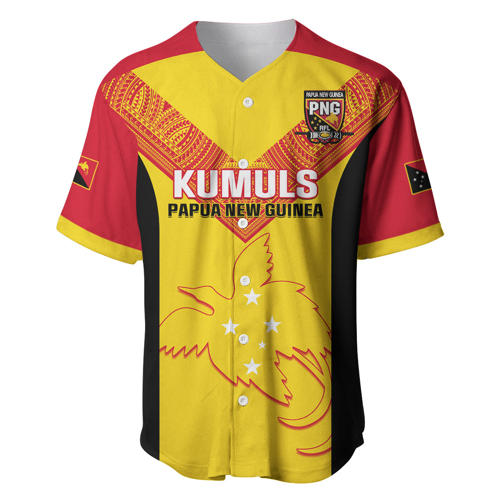 Custom Papua New Guinea Rubgby Baseball Jersey Pacific 2023 Go PNG Kumuls - Wonder Print Shop