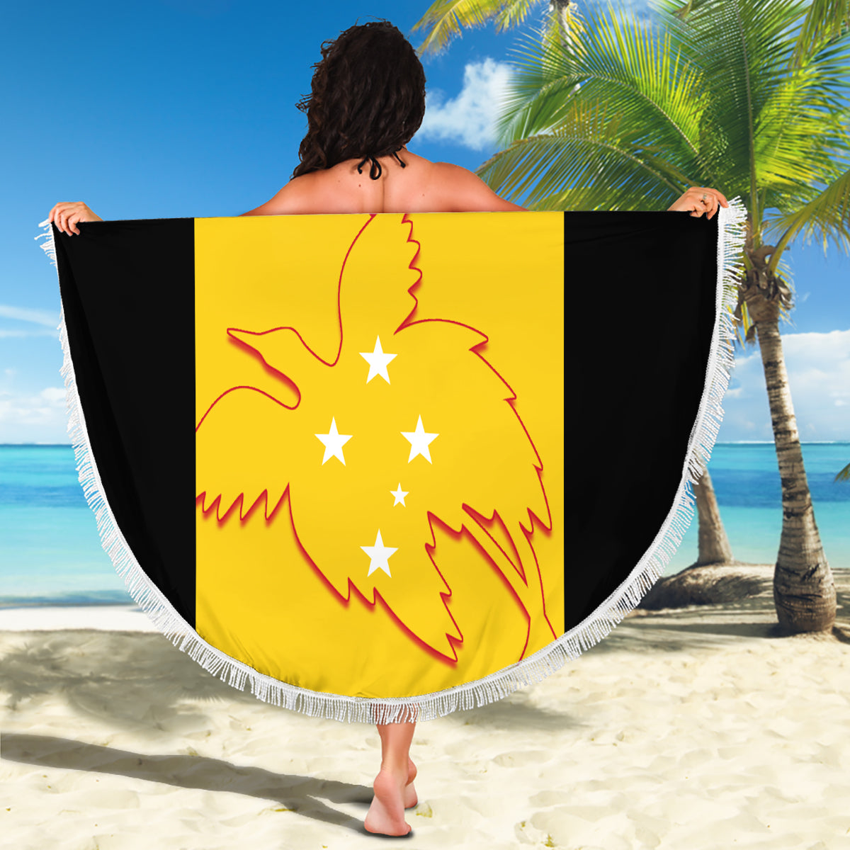 Papua New Guinea Rubgby Beach Blanket Pacific 2023 Go PNG Kumuls - Wonder Print Shop