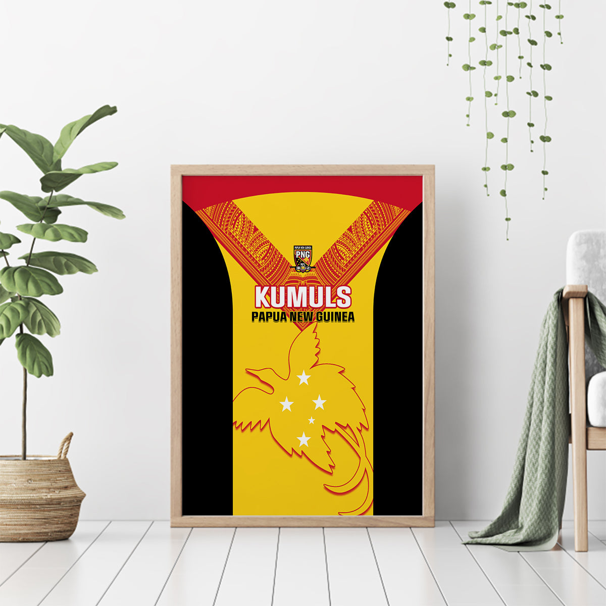 Papua New Guinea Rubgby Canvas Wall Art Pacific 2023 Go PNG Kumuls - Wonder Print Shop