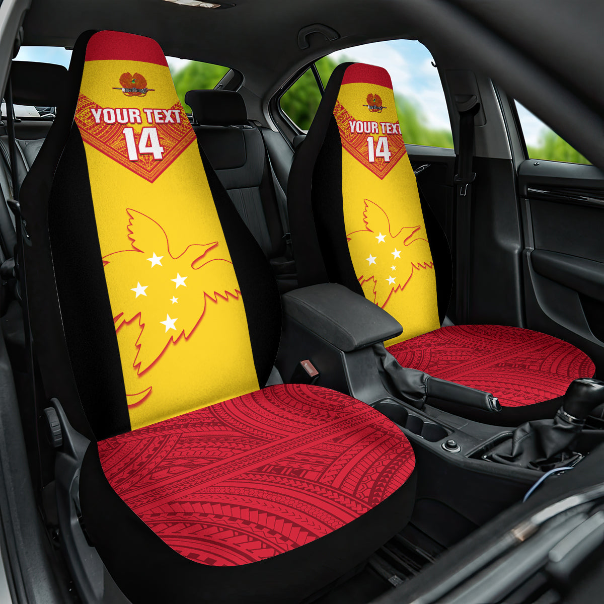 Custom Papua New Guinea Rubgby Car Seat Cover Pacific 2023 Go PNG Kumuls - Wonder Print Shop