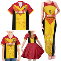 Custom Papua New Guinea Rubgby Family Matching Tank Maxi Dress and Hawaiian Shirt Pacific 2023 Go PNG Kumuls - Wonder Print Shop