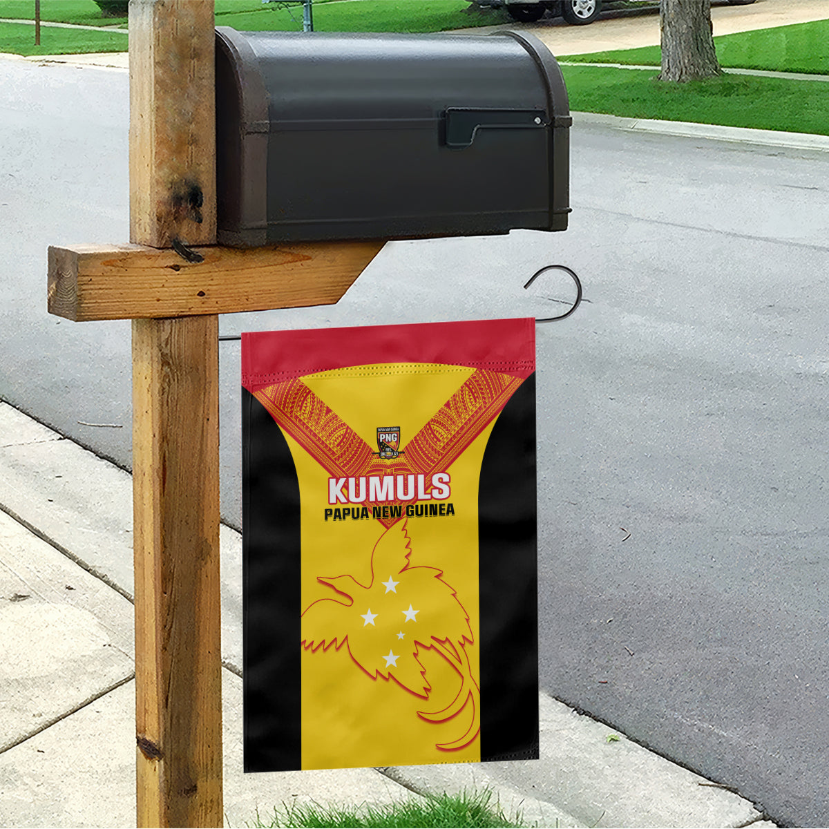 Papua New Guinea Rubgby Garden Flag Pacific 2023 Go PNG Kumuls - Wonder Print Shop