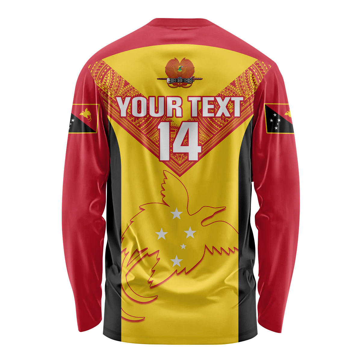 Custom Papua New Guinea Rubgby Long Sleeve Shirt Pacific 2023 Go PNG Kumuls - Wonder Print Shop