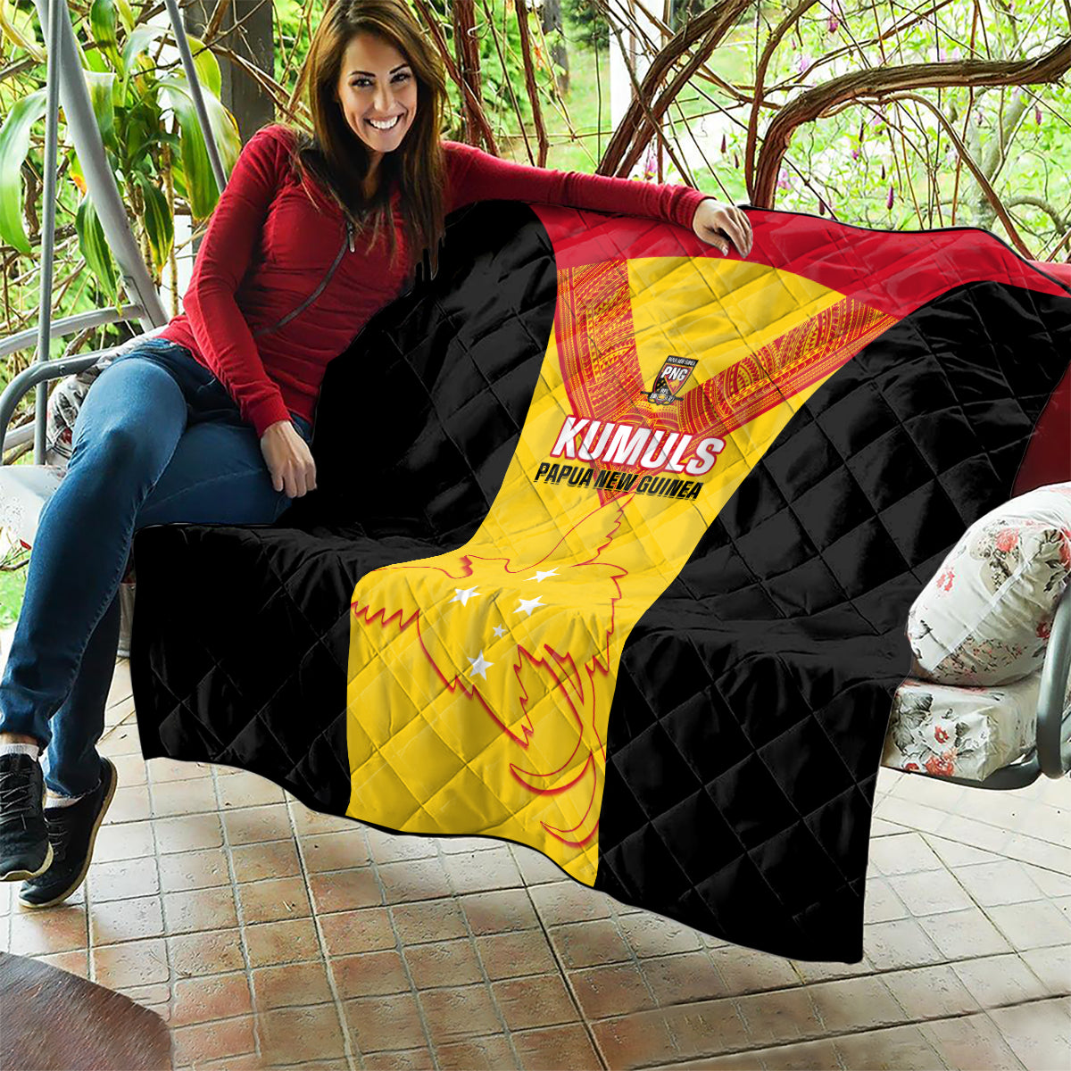 Papua New Guinea Rubgby Quilt Pacific 2023 Go PNG Kumuls - Wonder Print Shop