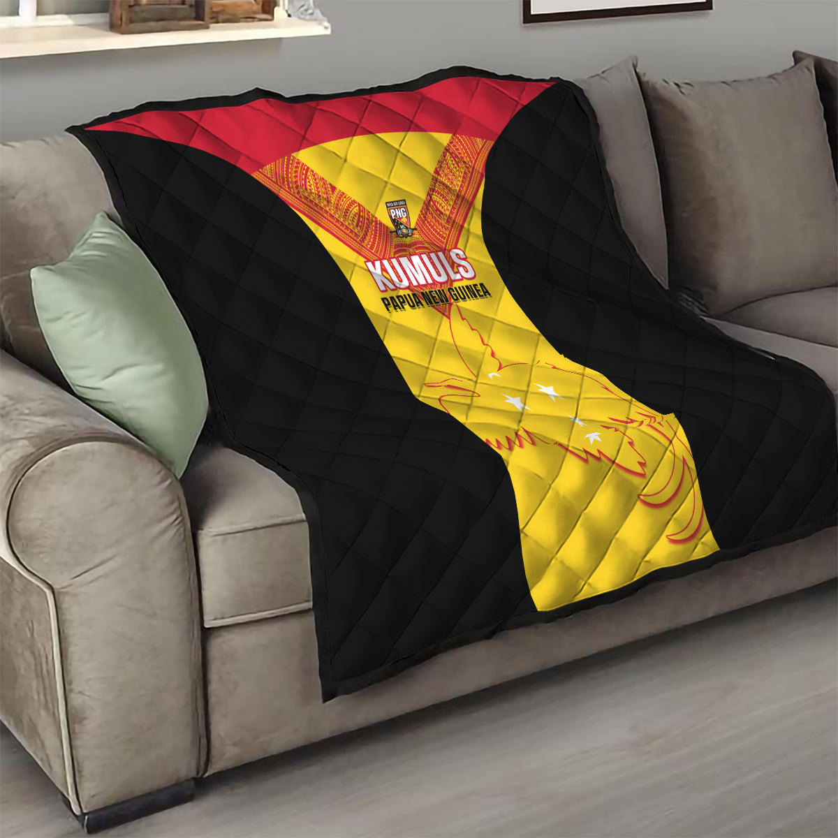 Papua New Guinea Rubgby Quilt Pacific 2023 Go PNG Kumuls - Wonder Print Shop