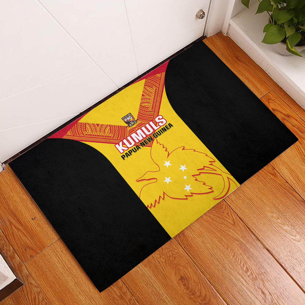 Papua New Guinea Rubgby Rubber Doormat Pacific 2023 Go PNG Kumuls - Wonder Print Shop