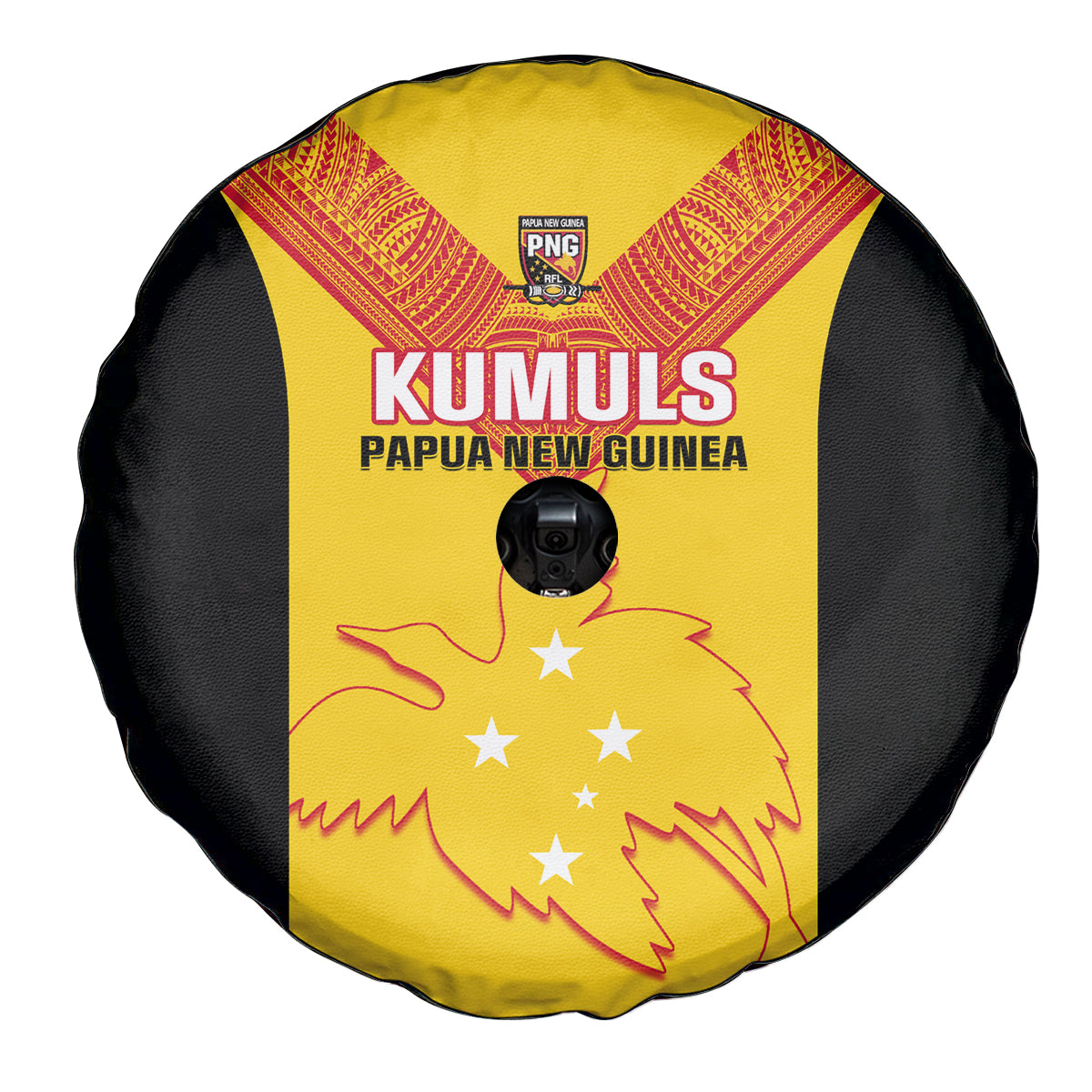 Papua New Guinea Rubgby Spare Tire Cover Pacific 2023 Go PNG Kumuls - Wonder Print Shop