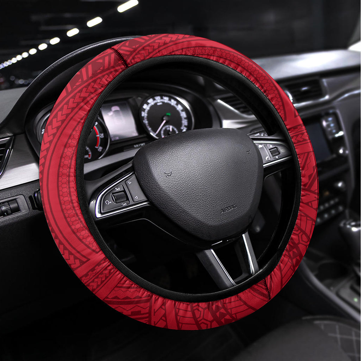 Papua New Guinea Rubgby Steering Wheel Cover Pacific 2023 Go PNG Kumuls