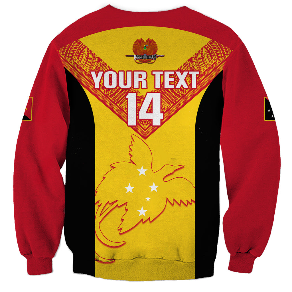 Custom Papua New Guinea Rubgby Sweatshirt Pacific 2023 Go PNG Kumuls - Wonder Print Shop