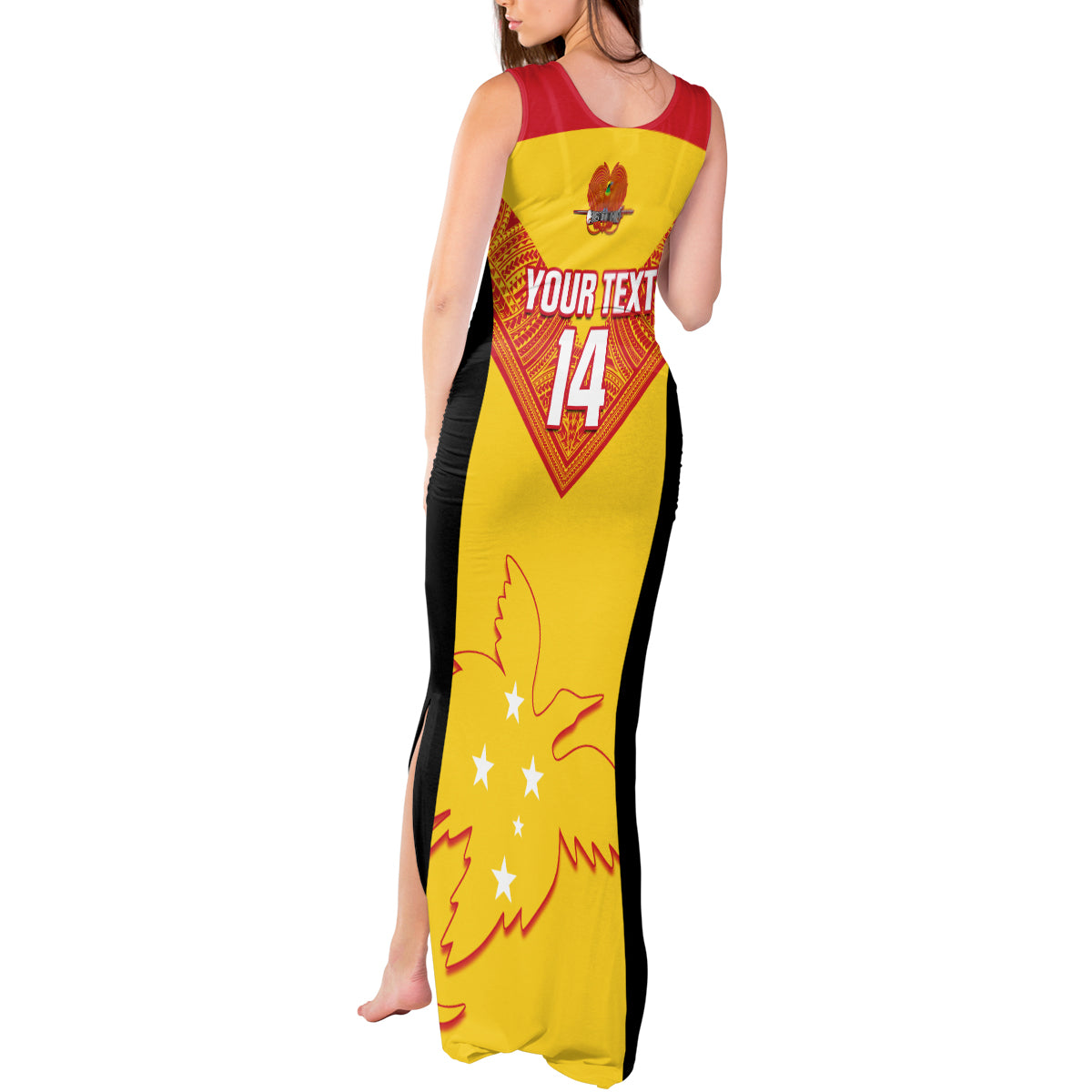 Custom Papua New Guinea Rubgby Tank Maxi Dress Pacific 2023 Go PNG Kumuls - Wonder Print Shop