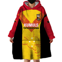 Custom Papua New Guinea Rubgby Wearable Blanket Hoodie Pacific 2023 Go PNG Kumuls - Wonder Print Shop